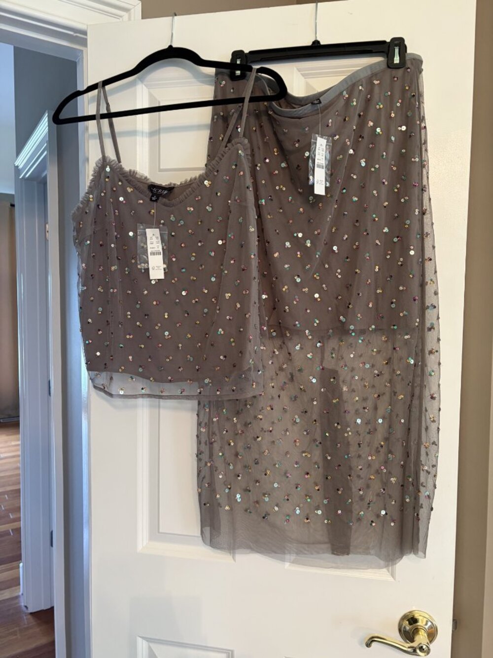 J Crew Gunmetal/Soft Grey Tone sequence set